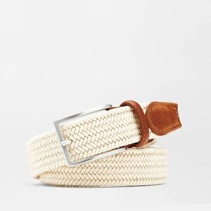 Peter Millar Waxed Braided Belt (Stone color) Size 34